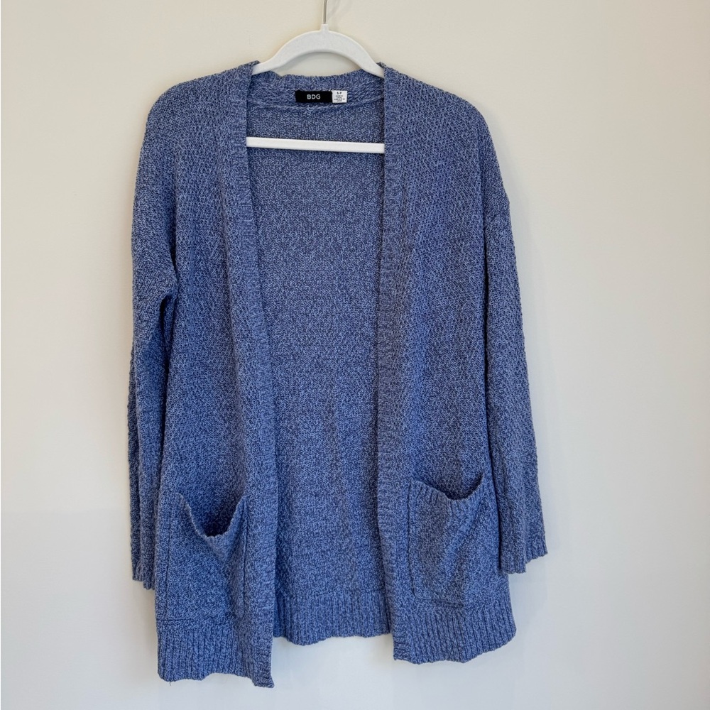 BDG Urban Outfitters Blue Open Front Knit Cardigan - Size Small